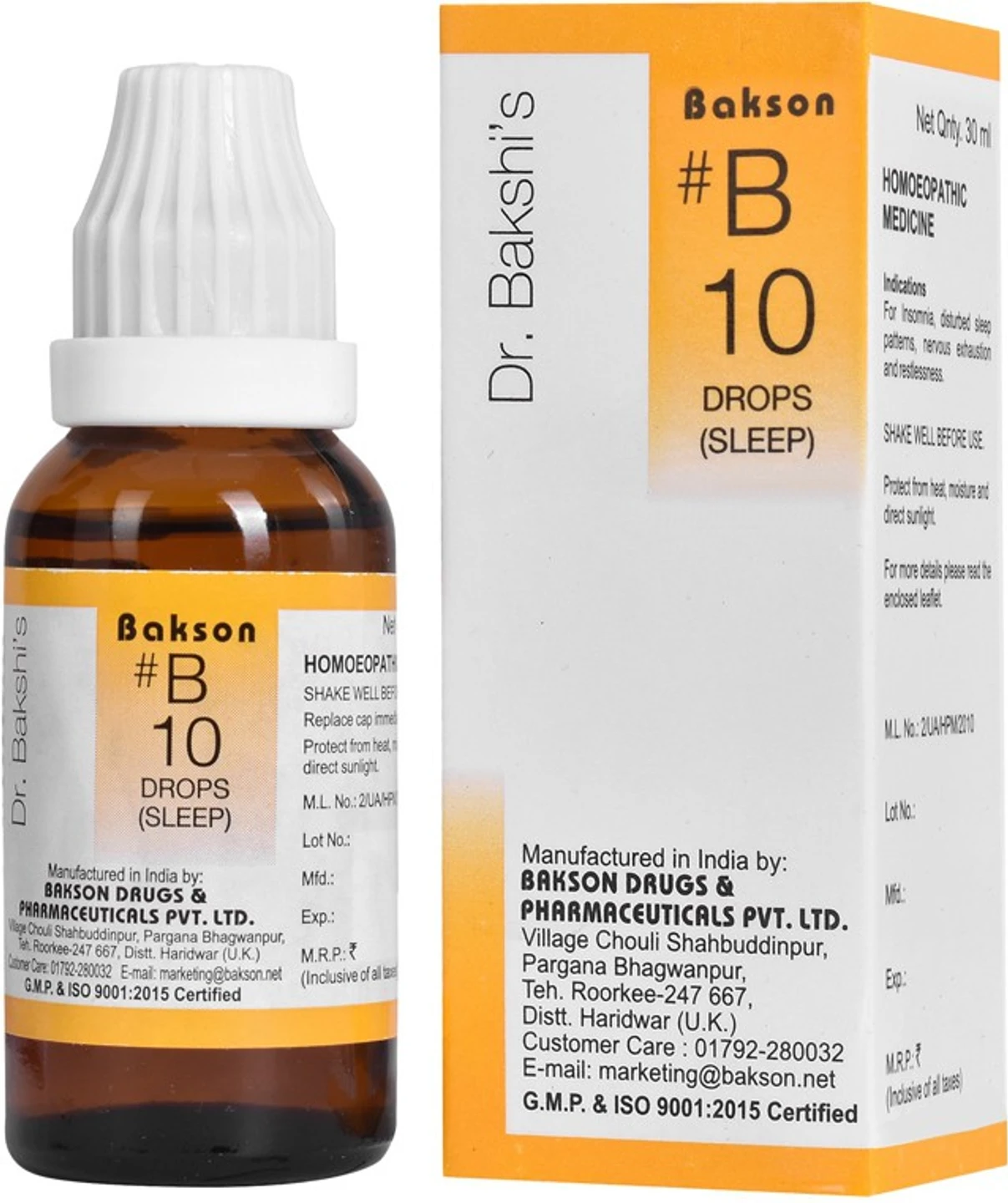 B10 DROPS (SLEEP) 30ml