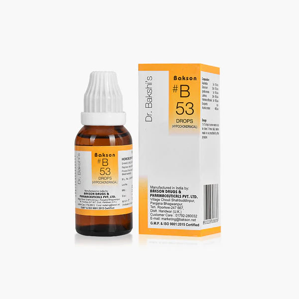 B53 DROPS (HYPOCHONDRIACAL)30ml